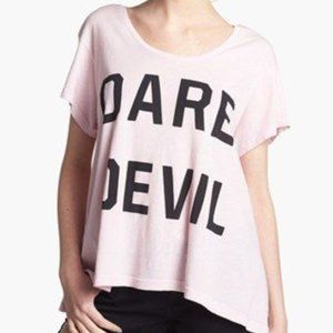 Wildfox Dare Devil Tee SMALL Blush PInk 2423